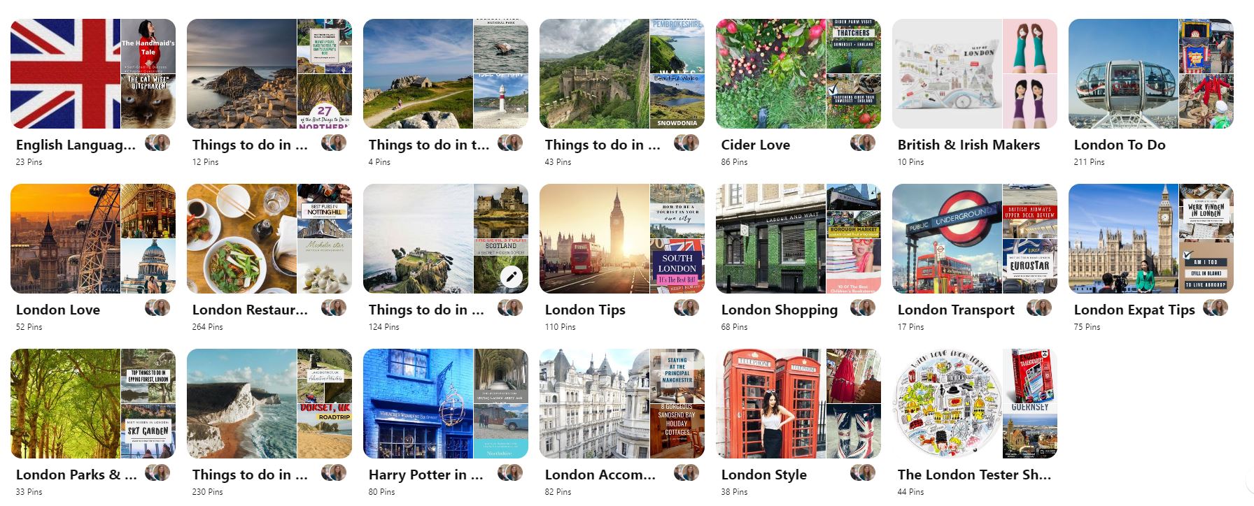 The London Tester Pinterest Account