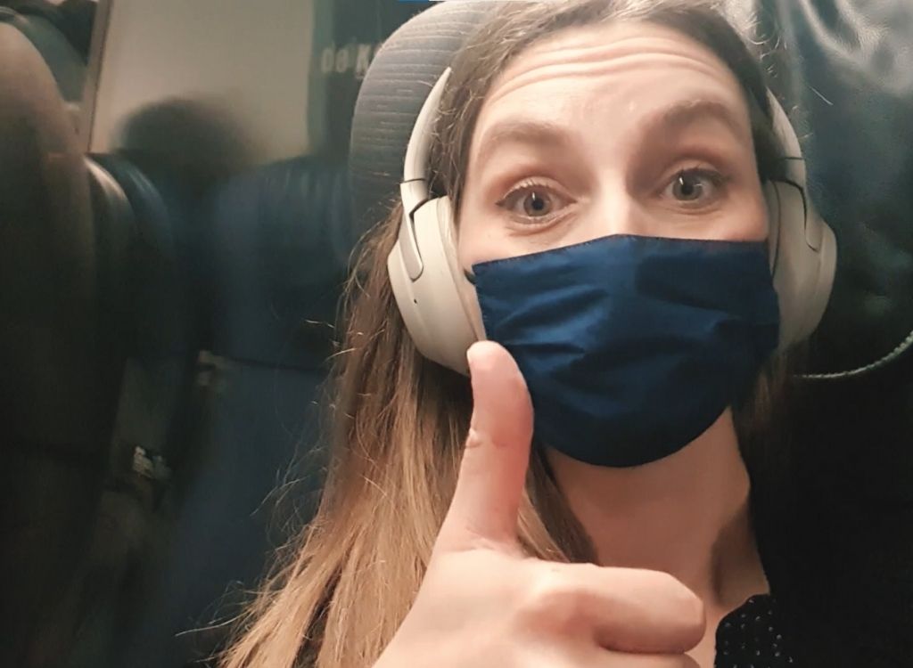 Met Mondkapje in de Eurostar