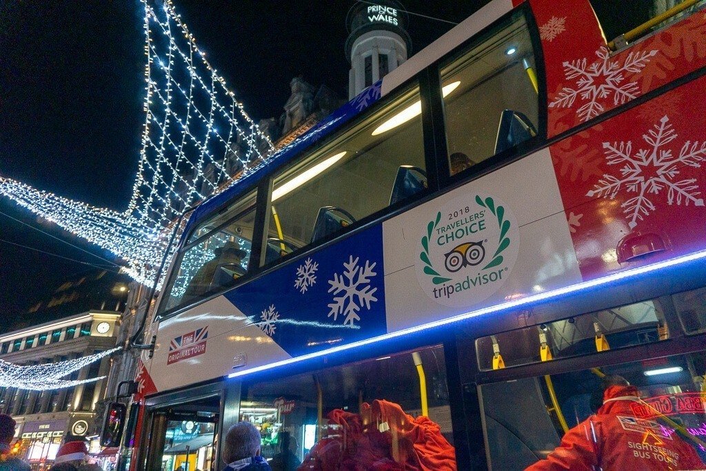 Weekend Londen Kerstreis: Mis de Christmas Lights Tour Niet! || The London Tester || #London #Londen #Christmas #Kerstmis #BusTour #Travel 