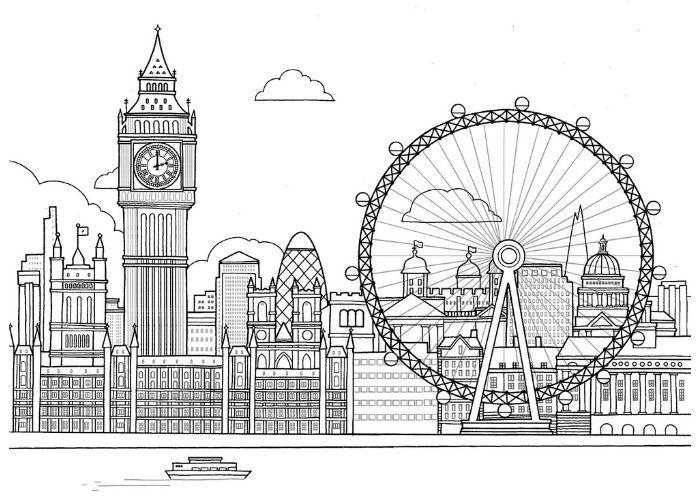 Gratis Londen Kleurplaten om te Printen || The Travel Tester