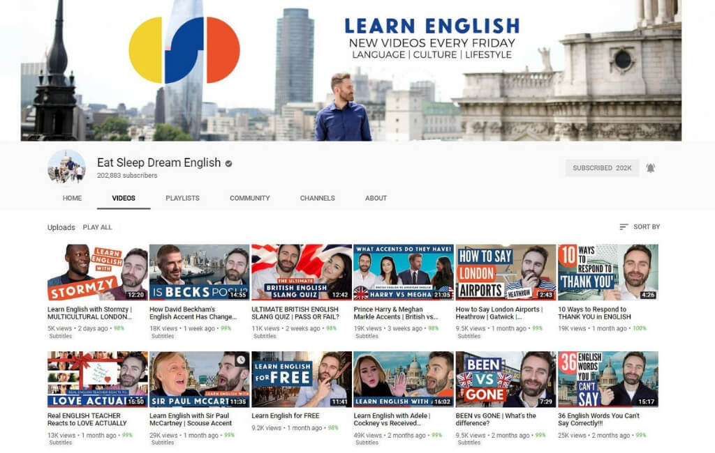 Dit Zijn De Leukste YouTube Kanalen Om Engels Te Leren || The London Tester