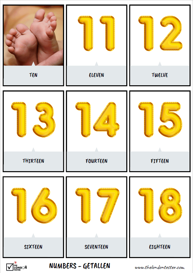 Getallen in het Engels - 36 Flashcards om te Oefenen! || The London Tester