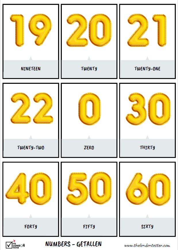 Getallen in het Engels - 36 Flashcards om te Oefenen! || The London Tester