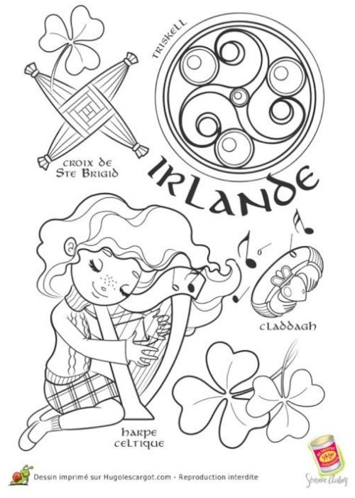 Gratis Ierland Kleurplaten om te Printen || The London Tester