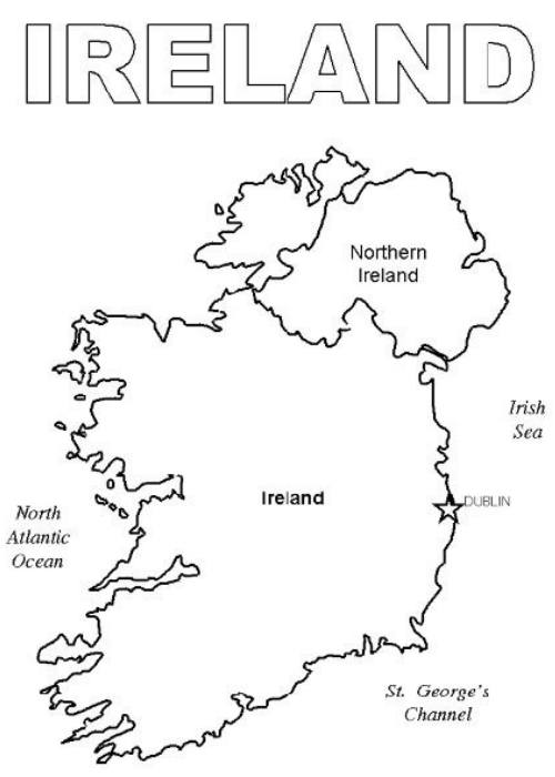 Gratis Ierland Kleurplaten om te Printen || The London Tester