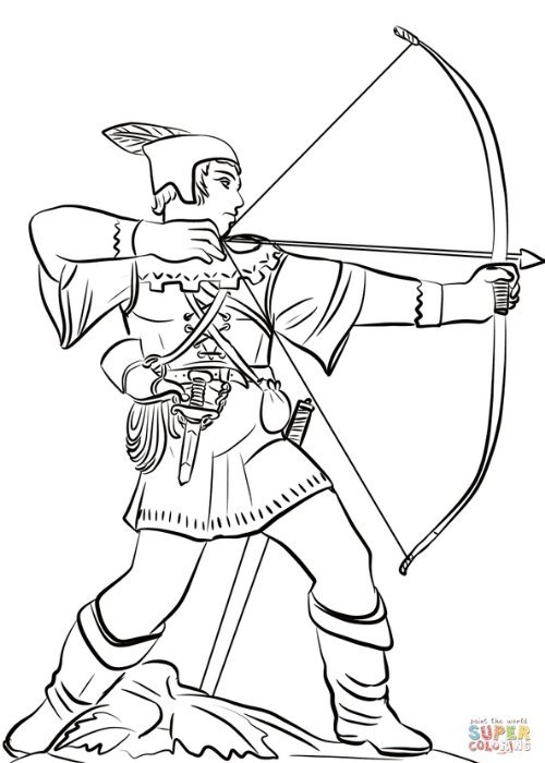 Gratis Robin Hood Kleurplaten om te Printen || The London Tester