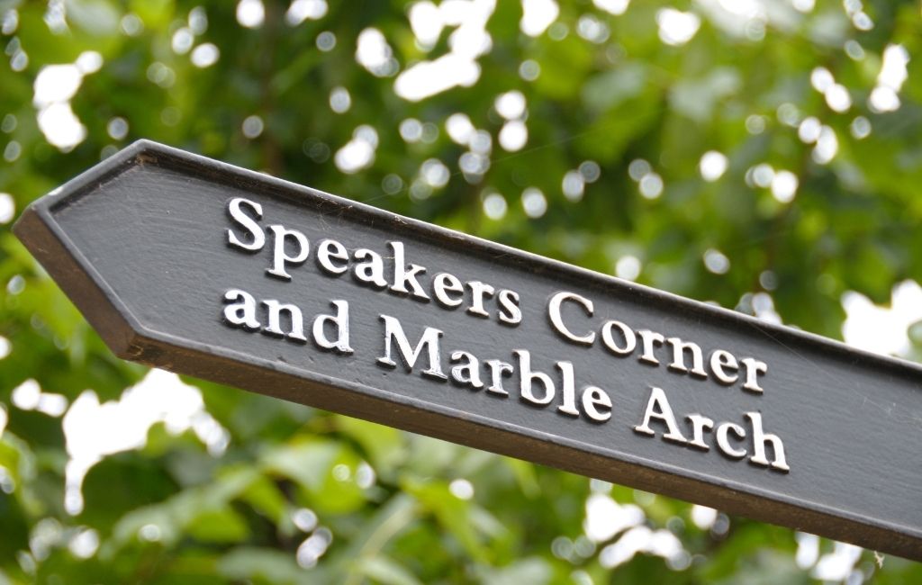 Speaker's Corner Hyde Park, Londen