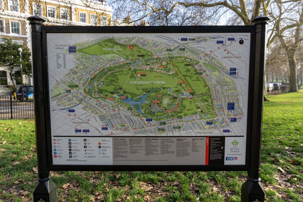 Regent's Park Kaart