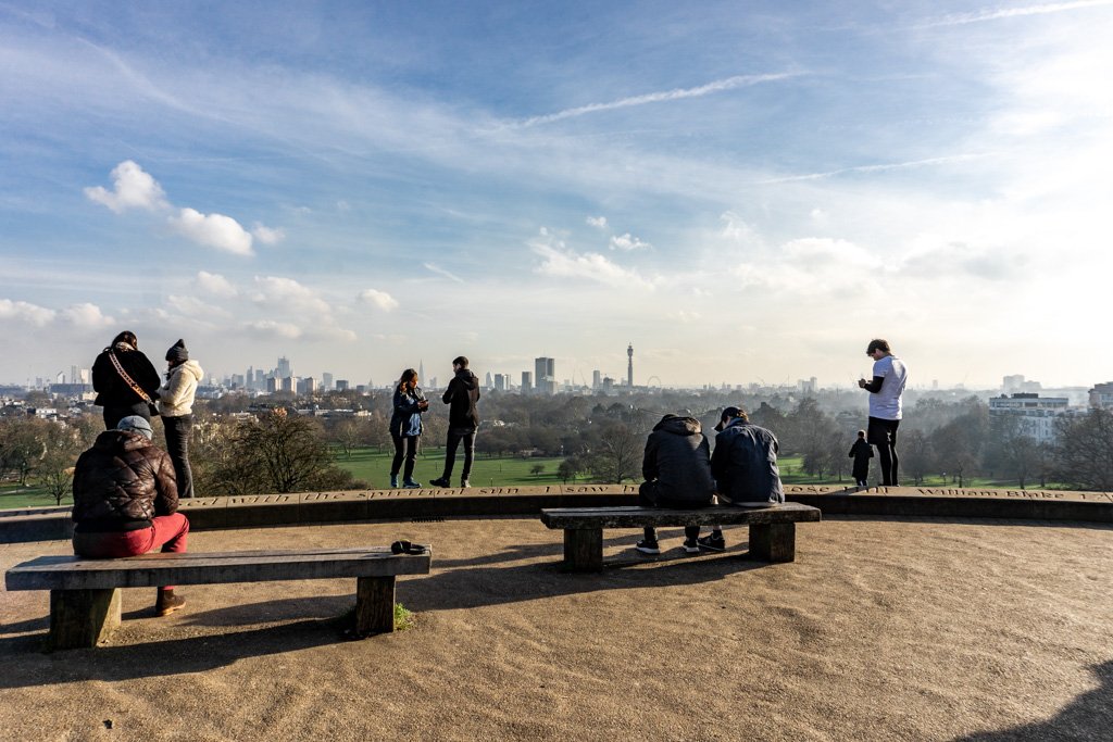 Uitzicht vanaf Primrose Hill in Londen