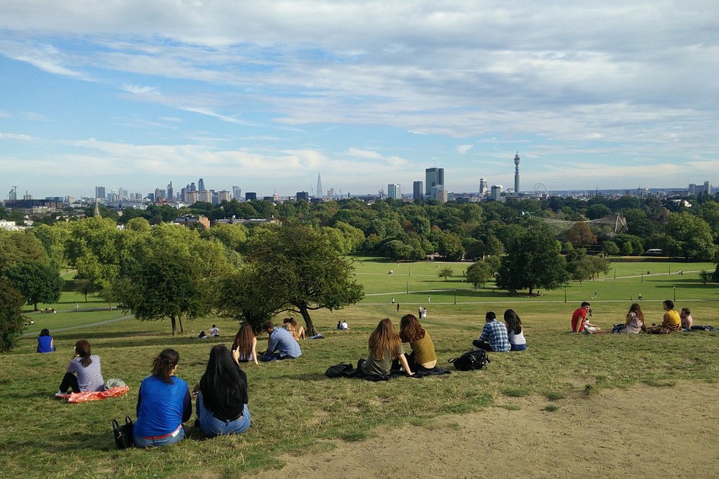Uitzicht vanaf Primrose Hill in Londen