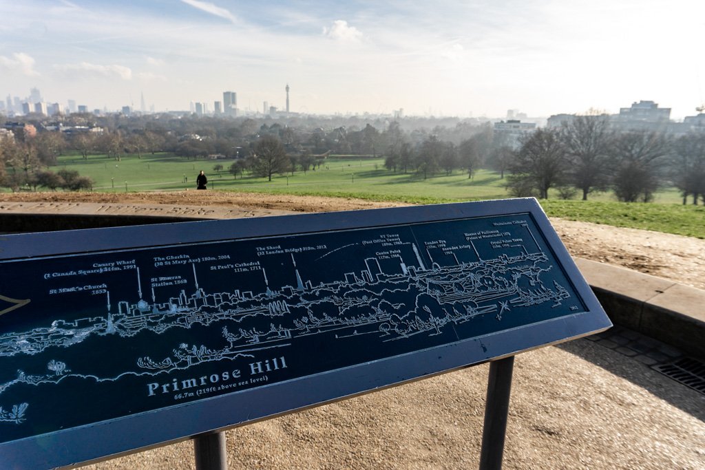 Uitzicht vanaf Primrose Hill in Londen