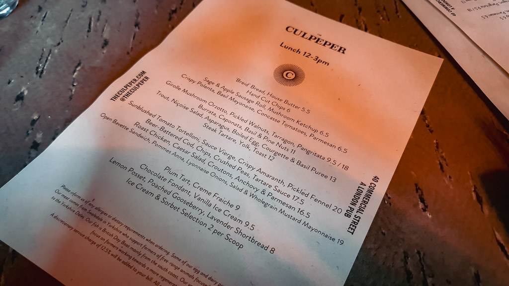 Historische Pub met Rooftop in Londen: The Culpeper in de Wijk Spitalfields || The London Tester